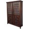 19th Century Spanish Walnut Cabinet with Stained Glass Doors 1