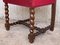 Spanish Carved Walnut Chairs with Red Velvet Seat, Set of 6 9