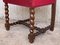 Spanish Carved Walnut Chairs with Red Velvet Seat, Set of 6, Image 9