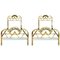 French Mid-Century Gold Brass and Bronze Twin Size Headboards, Set of 2, Image 1