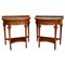 Empire Style Mahogany Wood Nightstands, 1930s, Set of 2 1