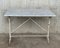 Metal Bistro Side Table with White Marble Top, France, 1930s, Image 6