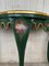 Italian 20th Century Polychrome Green Console Table 7