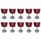 Large Red Leatherette Bar Stools, Set of 10, Image 1