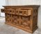 Large 19th Century Spanish Baroque Carved Oak Buffet, Image 9