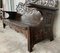 Early 20th Century Spanish Polychrome Hand Carved Oak Bench 9
