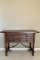 Catalan Carved Walnut Sofa Table with Four Drawers & Iron Stretcher 3