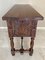 Catalan Carved Walnut Sofa Table with Four Drawers & Iron Stretcher 6
