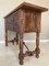 Catalan Carved Walnut Sofa Table with Four Drawers & Iron Stretcher 8