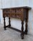 19th-Century Catalan Carved Walnut Sofa Table with Four Drawers, Image 9