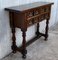 19th-Century Catalan Carved Walnut Sofa Table with Four Drawers 4