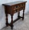 19th-Century Catalan Carved Walnut Sofa Table with Four Drawers, Image 4
