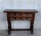 19th-Century Catalan Carved Walnut Sofa Table with Four Drawers, Image 2