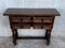 19th-Century Catalan Carved Walnut Sofa Table with Four Drawers 10