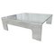 Mid-Century Modern Square Curved Glass Coffee Table, Image 1