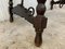 19th-Century Spanish Baroque Side Table with Iron Stretcher and Carved Top in Walnut 11