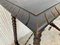 19th-Century Spanish Baroque Side Table with Iron Stretcher and Carved Top in Walnut 8