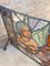 Mid-Century Handmade Glass & Painted Iron Fire Screen, Image 9