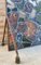 Pantalla de chimenea Mid-Century de vidrio y hierro pintado, Imagen 6