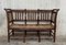 20th-Century Catalan Bench in Walnut with Caned Seat 4