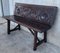 19th-Century Spanish Renaissance Carved Walnut Bench 4