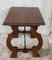 19th-Century Spanish Side Table in Walnut with Carved Lyre Legs and Top 6