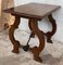 19th-Century Spanish Side Table in Walnut with Carved Lyre Legs and Top 2