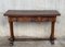 20th-Century Carved Three-Drawer Spanish Walnut Console Table with Iron Hardware 2