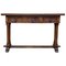 20th-Century Carved Three-Drawer Spanish Walnut Console Table with Iron Hardware 1