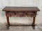 20th-Century Carved Three-Drawer Spanish Walnut Console Table with Iron Hardware 5