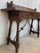 Catalan Lady's Desk or Console Table in Carved Walnut with Iron Stretcher 12
