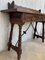 Catalan Lady's Desk or Console Table in Carved Walnut with Iron Stretcher, Image 12