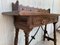 Catalan Lady's Desk or Console Table in Carved Walnut with Iron Stretcher, Image 13