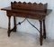 Catalan Lady's Desk or Console Table in Carved Walnut with Iron Stretcher 15