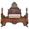 Antiker viktorianischer Stuhl aus geschnitztem Nussholz mit hoher Rückenlehne 1