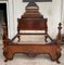 Antiker viktorianischer Stuhl aus geschnitztem Nussholz mit hoher Rückenlehne 3