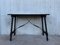 19th-Century Spanish Console or Desk Table with Iron Stretcher and Solomonic Legs 4