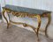 20th-Century Baroque Style Carved Walnut Ormolu and Green Marble Console Table 4