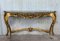 20th-Century Baroque Style Carved Walnut Ormolu and Green Marble Console Table, Image 2