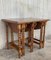 20th-Century Spanish Walnut Nesting and Folding Tables with Turned Legs, Set of 4 4