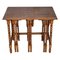 20th-Century Spanish Walnut Nesting and Folding Tables with Turned Legs, Set of 4 1