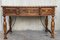 20th-Century French Louis XV Style Carved Walnut Desk with Three Drawers 12