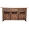 20th-Century Large Catalan Baroque Carved Oak Tuscan Credenza or Buffet, Image 1