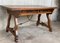 19th-Century Solid Walnut Baroque Lyre-Leg Trestle Refectory Desk 6