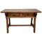 19th-Century Solid Oak Baroque Trestle Desk 1