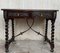 19th Century Spanish Walnut Desk with Two Drawers and Solomonic Turning Legs, Image 9