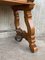 Spanish Bench or Low Console Table with Drawers, Lyre Legs and Iron Stretcher, Image 10