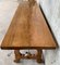 Spanish Bench or Low Console Table with Drawers, Lyre Legs and Iron Stretcher, Image 7