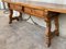 Spanish Bench or Low Console Table with Drawers, Lyre Legs and Iron Stretcher 5