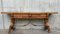 Spanish Bench or Low Console Table with Drawers, Lyre Legs and Iron Stretcher 12